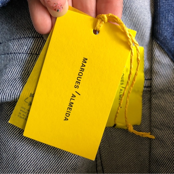 New Marques Almeida Asymmetrical Frayed Denim Mini Skirt size UK 8/ US 4 - Picture 10 of 13